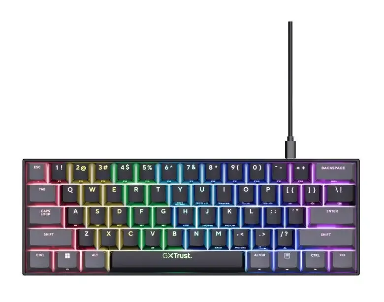 Trust GXT 867 Acira tastiera Gaming USB QWERTY Italiano Nero Solo Oggi