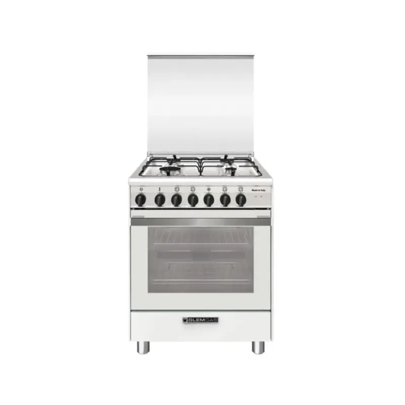 Glem Gas Cucina a Gas SA664MWH6 Bianco Opaco 90X60 con Forno Ventilato Prezzo Conveniente