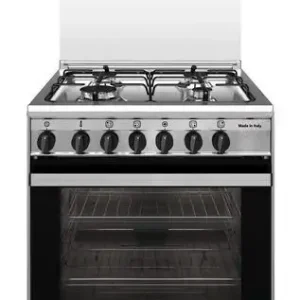 Glem Gas SA664MI6 cucina A Elettrico Nero, Acciaio inox Esclusivo