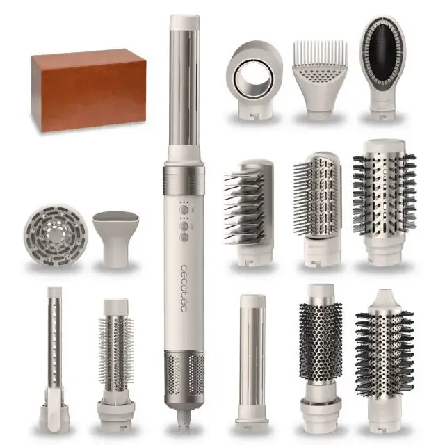 Acquista Ora Cecotec Bamba CeramicCare 14in1 Asciugacapelli Multistyler Phon Champagne 1400 W 1,8 m