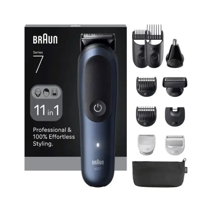Scelto Dai Clienti Braun AIO7540 Regolabarba e tagliacapelli universale Nero, Blu 14 Ioni di Litio 9 pettini e 11 accessorI