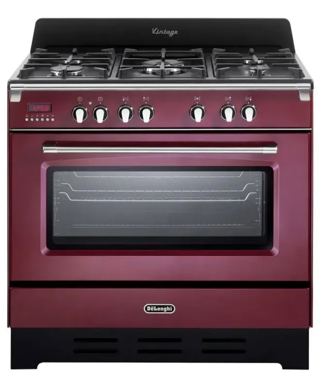 Professionale De’Longhi MEM 965 RA ED cucina Elettrico Gas Acciaio inox, Bordeaux