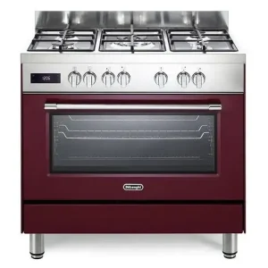 De’Longhi PRO 96 MR ED cucina Elettrico Gas Bordeaux, Rosso, Acciaio inox Prezzo Di Fabbrica