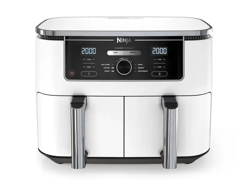 Ninja AF400EU Doppia 9,5 L Indipendente 2470 W Friggitrice ad aria calda Bianco Promo Stagionale