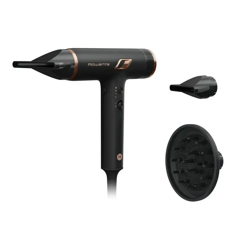 Offerta Limitata Rowenta Nano Asciugacapelli Brushless Compatto ad Alta Velocità, Boost di Ioni Antistatici e Sensore di Temperatura per Capelli Setosi e Luminosi, 3 Impostazioni di Velocità/Temperatura, HY8