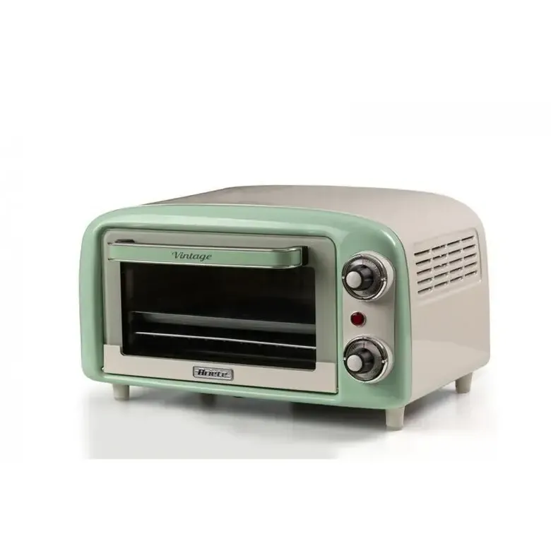 Promozione Esclusiva Ariete 3919 Forno Elettrico Vintage, 800W, Capacità 10L, Doppio vetro, Retrò, Verde