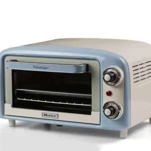 Nuovo Arrivo Ariete 3919 Forno Elettrico Vintage, 800W, Capacità 10L, Doppio vetro, Retrò, Celeste