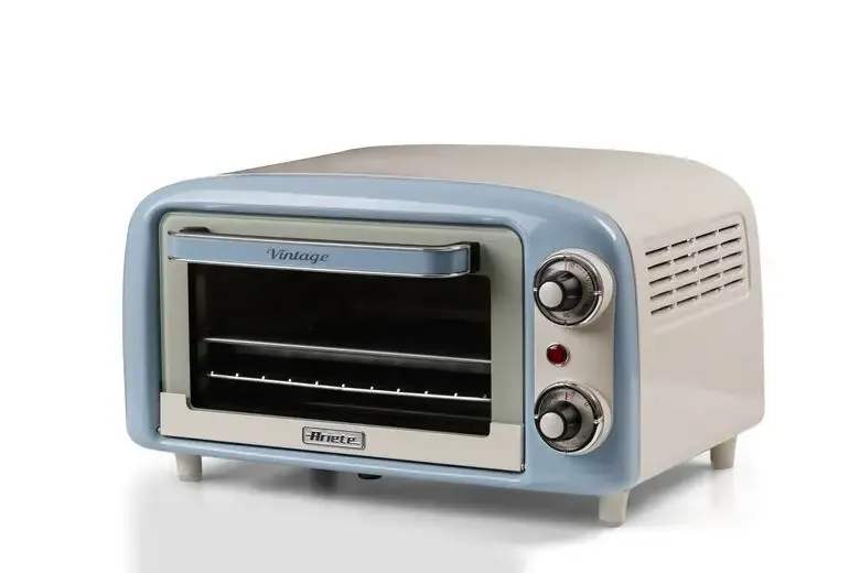 Nuovo Arrivo Ariete 3919 Forno Elettrico Vintage, 800W, Capacità 10L, Doppio vetro, Retrò, Celeste