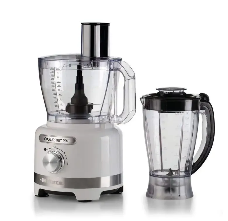 Ariete 1782 Gourmet Pro Moderna, Robot da cucina, Tritatutto 3L, Frullatore 2L, 2 velocità + Pulse, Set di lame + Disco in acciaio inox, Accessorio spremiagrumi, Bianco Novità