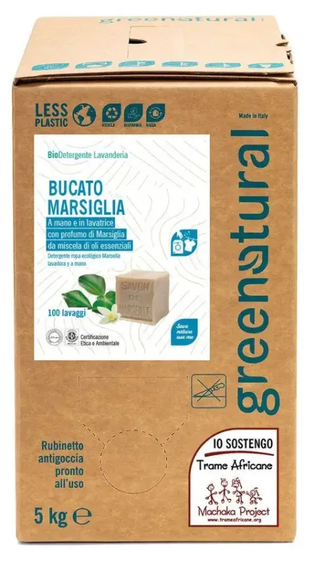 Reso Gratuito Greenatural BAG503 detersivo per bucato Universale 5 kg