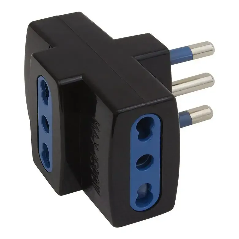 Poly Pool PP0452.1 adattatore per presa di corrente Tipo L (IT) Universale Nero, Blu Promo Stagionale
