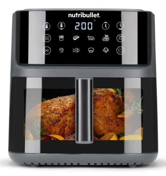 Prezzo Basso NutriBullet CrispLite Vision Singolo 8 L Indipendente 2000 W Friggitrice ad aria calda Nero