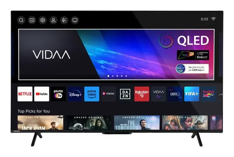 Offerta Limitata Toshiba 55QV2463DA QLED TV 139,7 cm (55") 4K Ultra HD Smart TV Nero 250 cd/m²