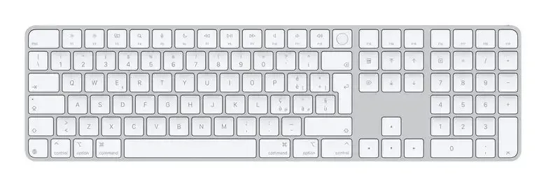 Direttamente Dal Produttore Apple Magic Keyboard con Touch ID e tastierino numerico per Mac con chip (USB‑C) - Italiano - Tasti bianchi