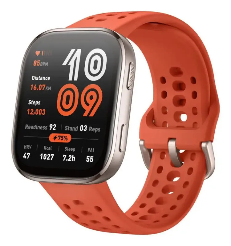 Amazfit Bip 6 Red 5 cm (1.97") AMOLED Digitale 390 x 450 Pixel Touch screen Oro GPS (satellitare) Popolare