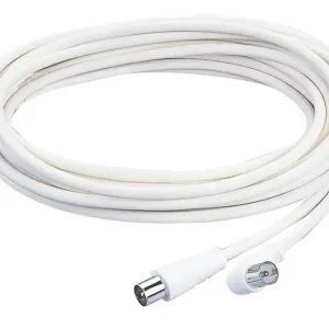 Poly Pool PP0622 cavo coassiale 5 m F Plug Bianco Occasione