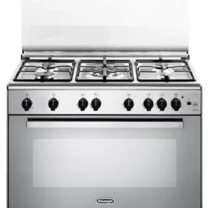 De‘ Longhi DGVX96SG Cucina a gas Libera installazione 90cm 5 fuochi con forno gas ventilato 115l Acciaio inox Sconto