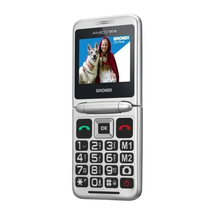 Brondi AMICO TUO 4G 6,1 cm (2.4") Nero, Metallico Telefono per anziani Affare