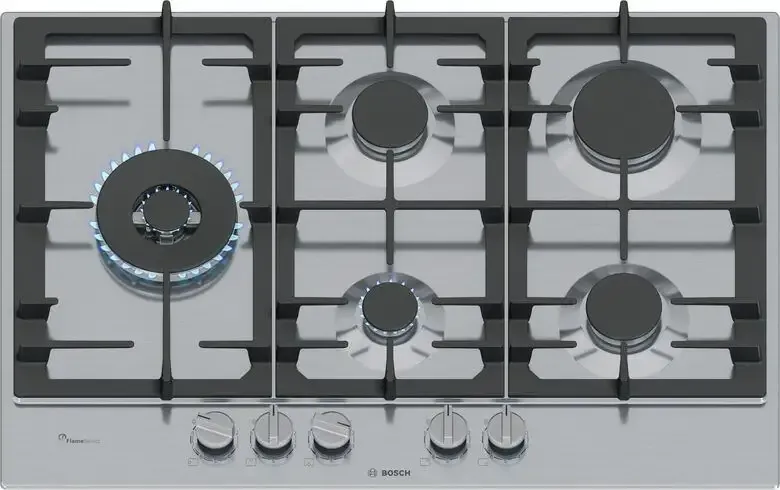 Compra Online Bosch Serie 6 PCS7A5I90 Piano cottura a gas 75 cm 5 fuochi Acciaio Inox