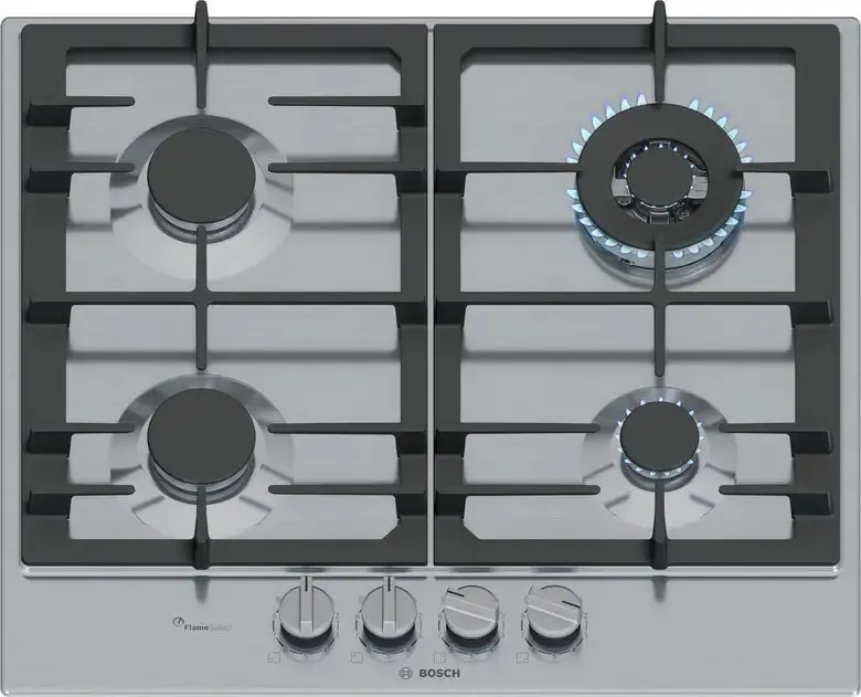Bosch Serie 6 PCH6A5I90 Piano cottura a gas 60 cm 4 fuochi Acciaio Inox Economico