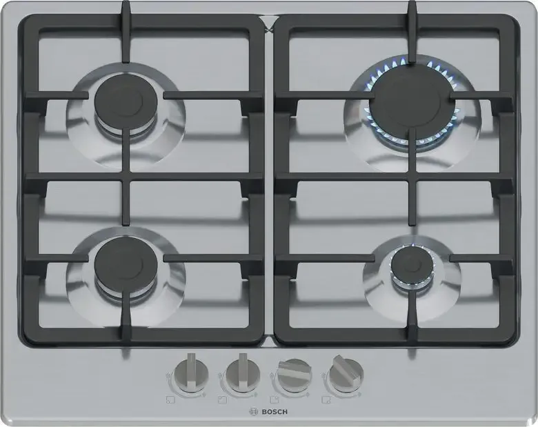 Subito Disponibile Bosch Serie 4 PGP6B5K90 Piano cottura a gas 60 cm 4 fuochi Acciaio Inox