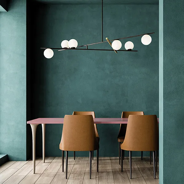 Kika sospensione design 6 luci Popolare