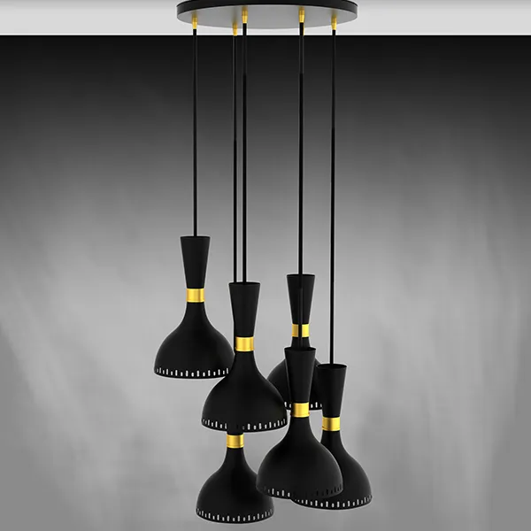 Imbuto lampadario a 6 luci Professionale