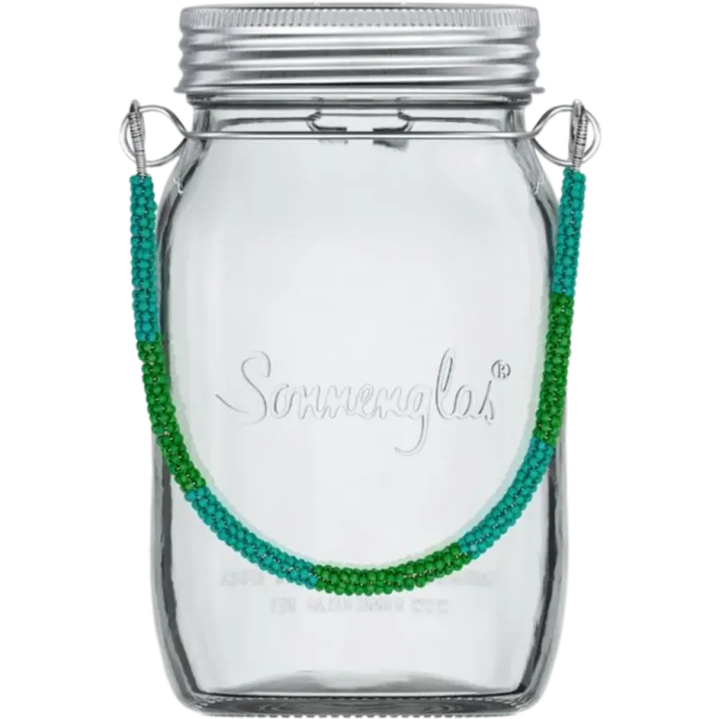 Sonnenglas® Lampada Solare - Beadwork Handle,Turquoise/Green Ultima Occasione