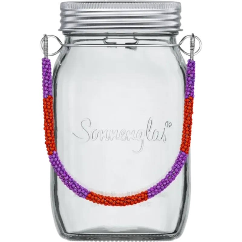 Sonnenglas® Lampada Solare - Beadwork Handle,Lilac/Orange Prezzo Ridotto