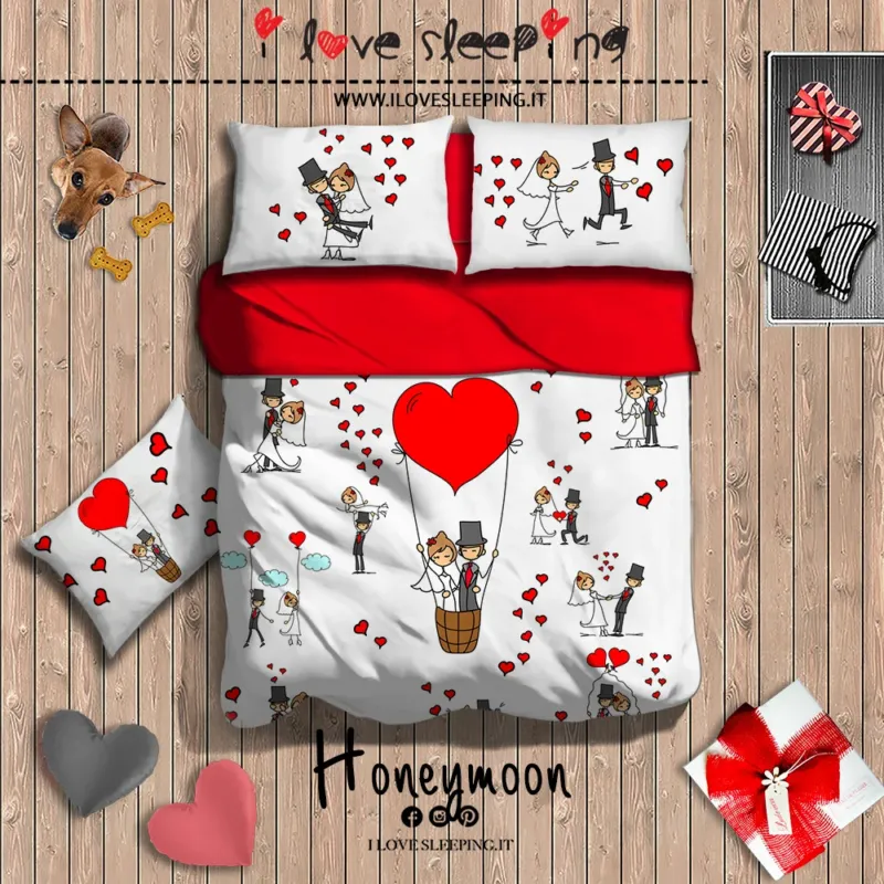 Completo Lenzuola copriletto HONEYMOON By I Love Sleeping Vendita Finale