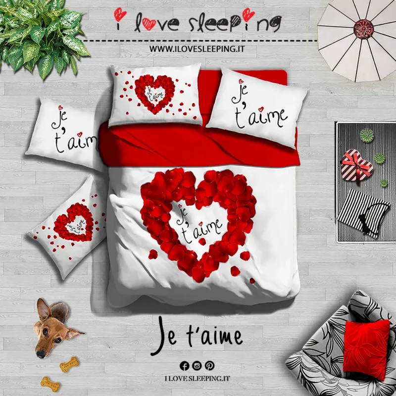 Ordina Subito Completo Lenzuola copriletto JE T‘AIME By I Love Sleeping