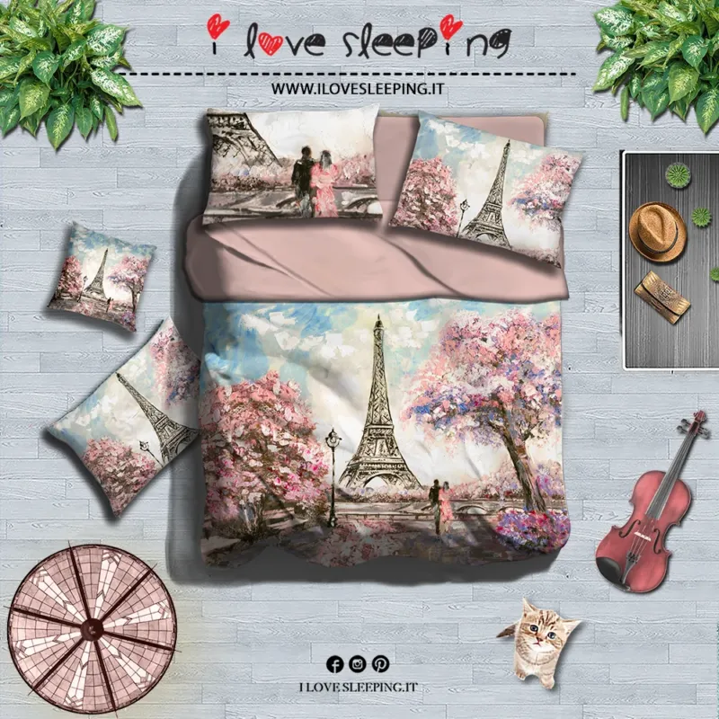 Completo Letto DIGITALE PINK PARIS By I Love sleeping Novità