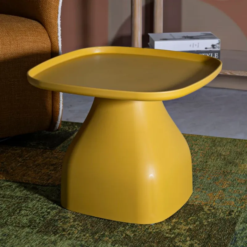 TAVOLINETTO GEA GIALLO CM 48X48X38 - FERRETTI Di Tendenza