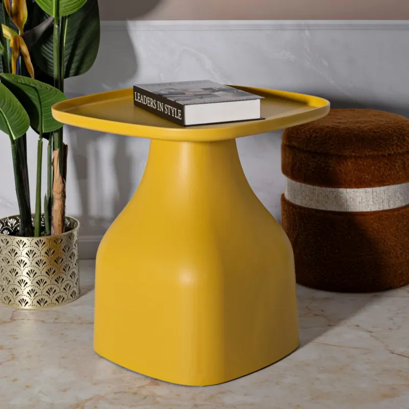 TAVOLINETTO GEA GIALLO CM 48X48X50 - FERRETTI Prezzo Basso