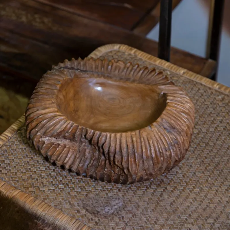 Occasione Imperdibile S/TASCHE GARIT CM Ø 32X11 IN TEAK RICICLATO (PEZZI UNICI - NON RIP. IN SERIE) - FERRETTI