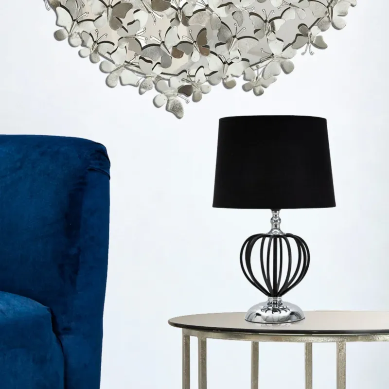 Ultimissimo Modello LAMPADA DA TAVOLO DARKY SILVER CM Ø28X44,5 - FERRETTI