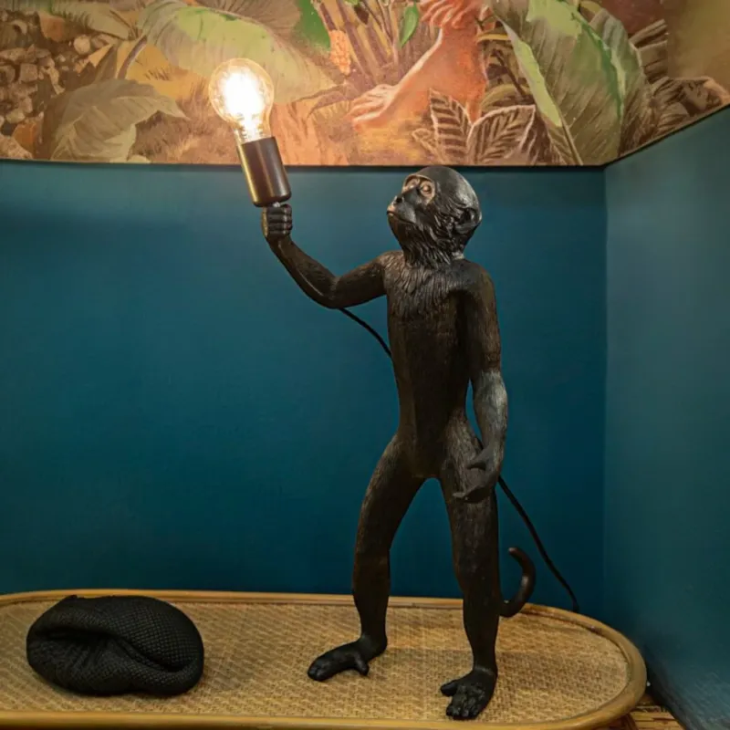 LAMPADA DA TAVOLO MONKEY NERO - FERRETTI Ultime Pezzi