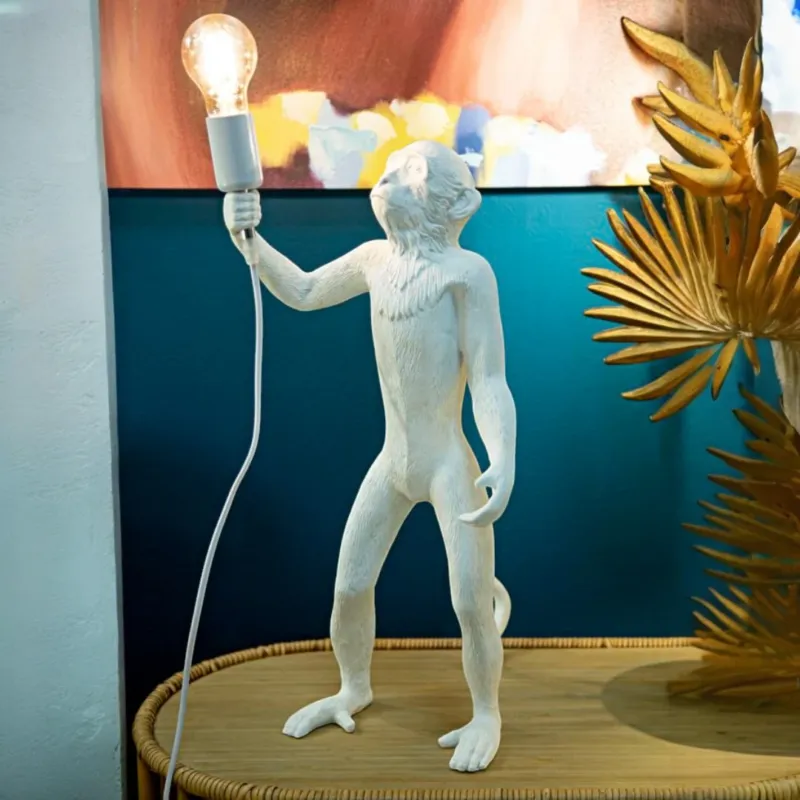 LAMPADA DA TAVOLO MONKEY BIANCO - FERRETTI Quantità Limitata