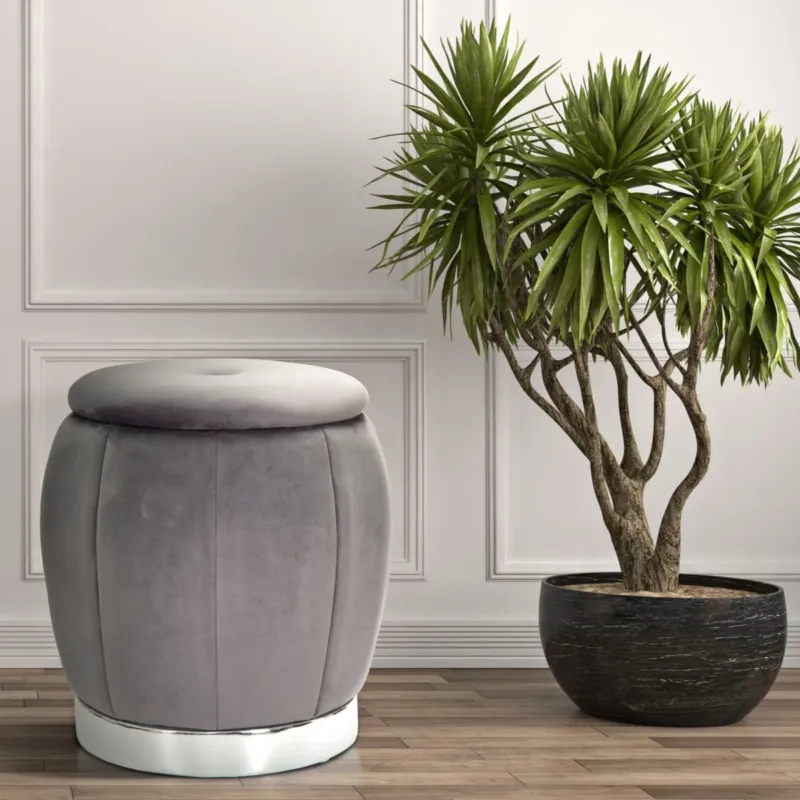 Popolare PUFF/CONTENITORE PARIS GRIGIO/SILVER - FERRETTI