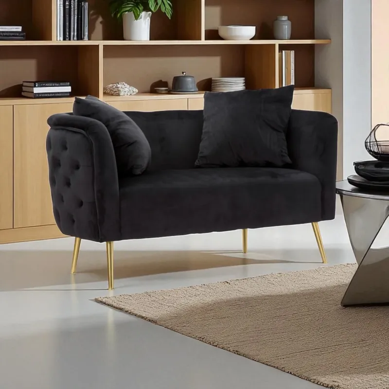 Spedizione Espresso DIVANETTO BUCAREST NERO - FERRETTI