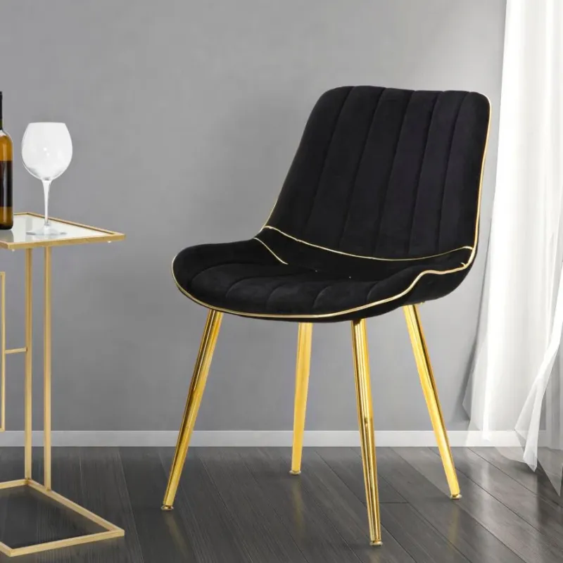 SEDIA PARIS NERA/GOLD SET 2 PZ - FERRETTI Prezzo Di Fabbrica