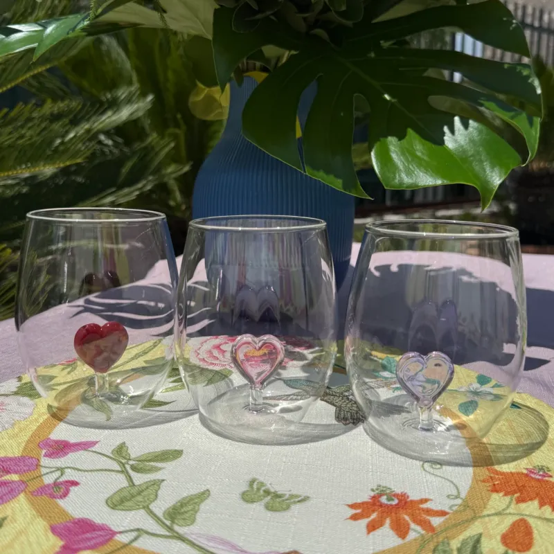 Quantità Limitata Bicchieri cuore in vetro con figura 3D by Cotto&Cucina