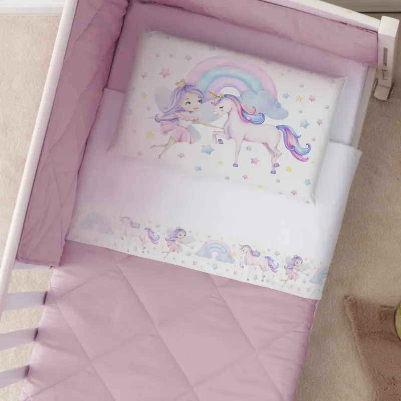 Promozione Esclusiva Completo Lettino Baby UNICORNO - Linea oro