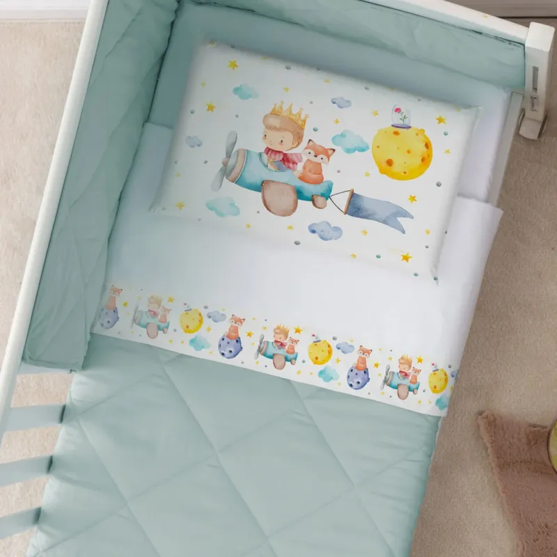 Completo Lettino Baby PICCOLO PRINCIPE - Linea oro Prezzo Basso