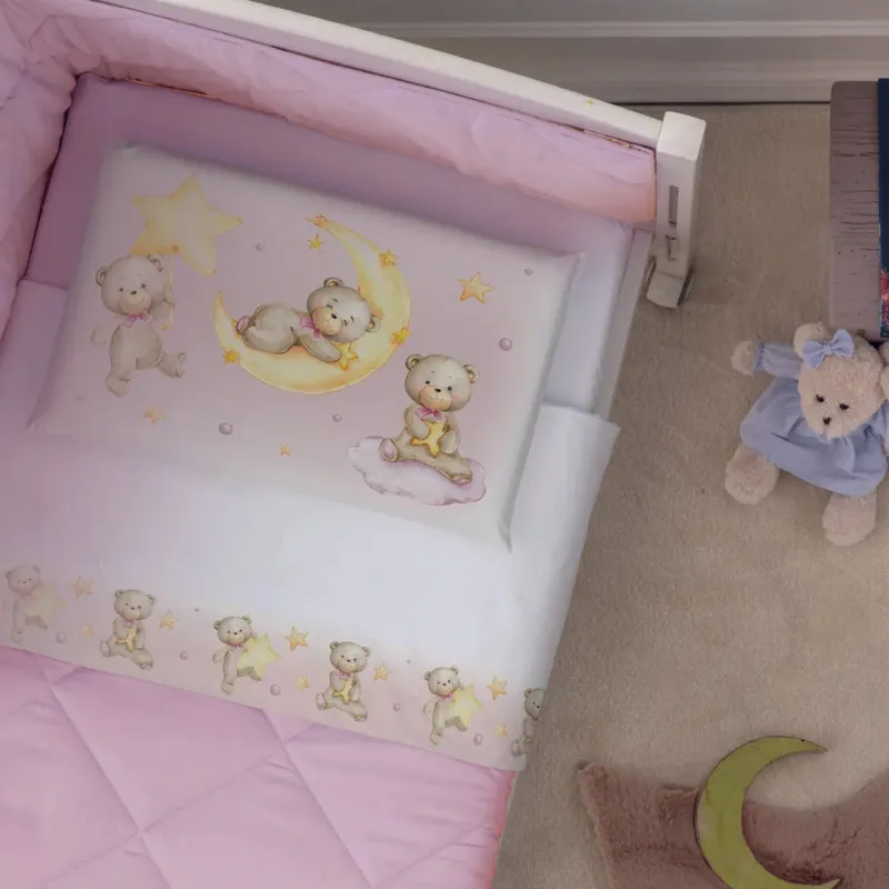 Completo Lettino Baby PELUCHE - Linea oro Non Perdere