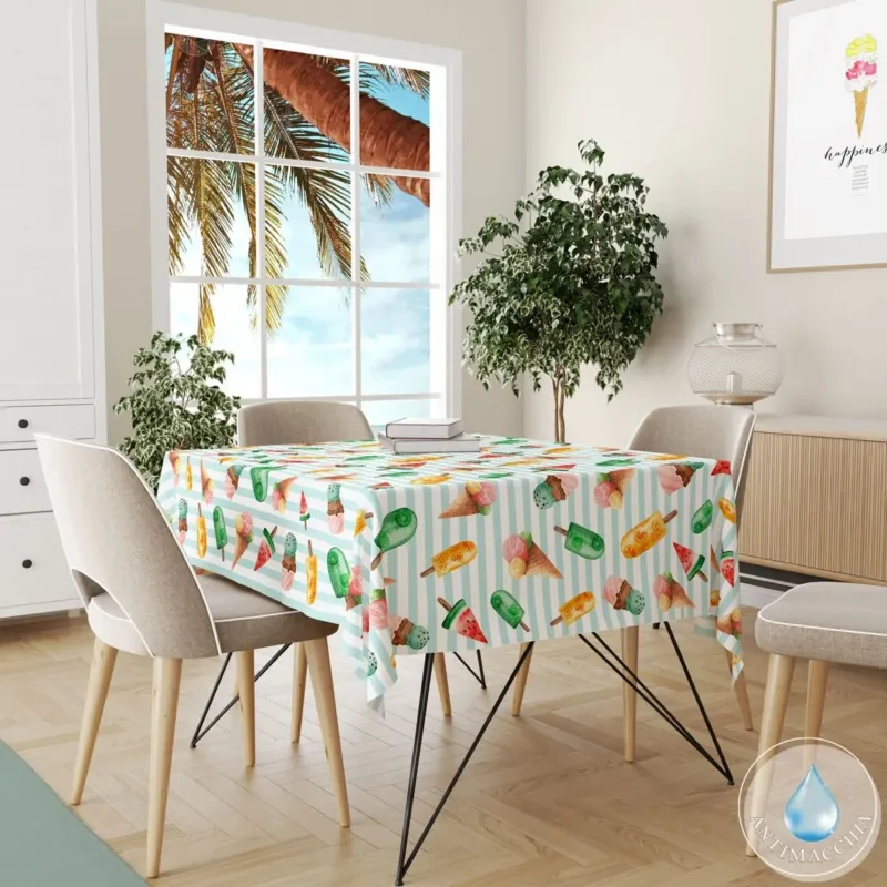 Tovaglia Antimacchia ICE CREAM x12 By Antica Tessitura Italiana Sconto