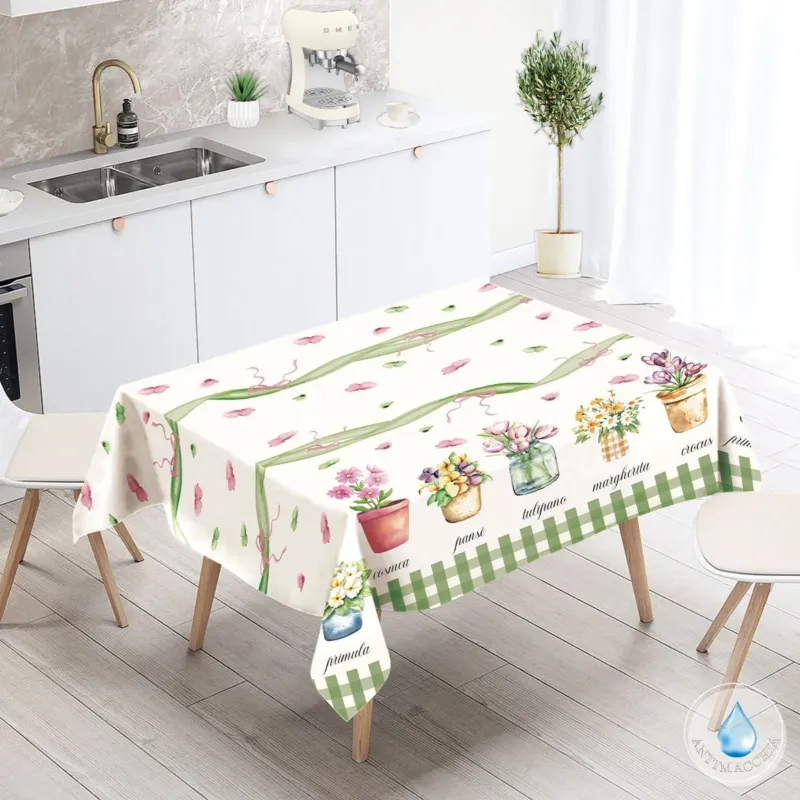 Offerta Speciale Tovaglia Antimacchia SI MANGIA CON LE MANI 002 - Antica Tessitura Italiana