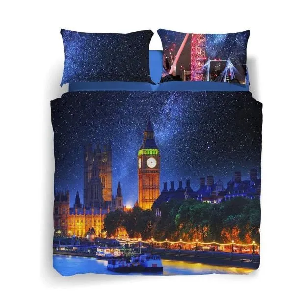 Completo Copripiumino Magical London Sogni di Viaggio Caleffi – Matrimoniale Cotone Popolare