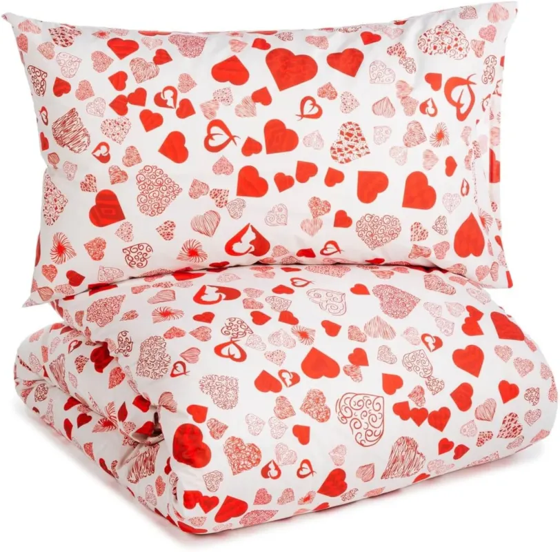 Offerta Lampo Completo Copripiumino Millecuori Caleffi – Matrimoniale Cotone