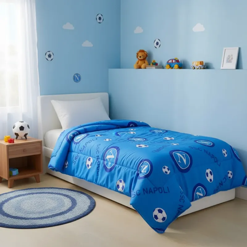 Trapunta Ufficiale SSC Napoli in Microfibra – Singola, Una Piazza e Mezza o Matrimoniale Miglior Prezzo